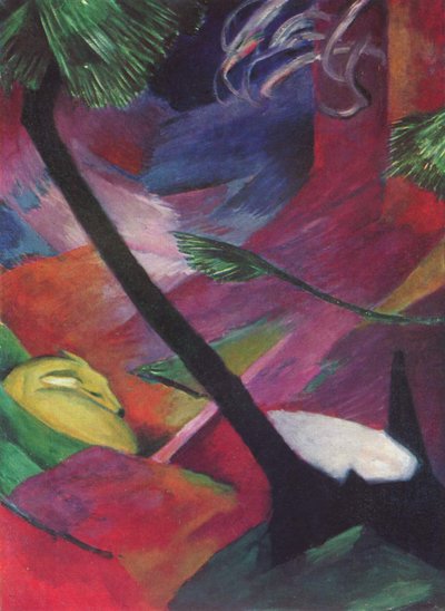 Deer in the Forest by Franz Marc
